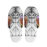 Hipster Pug Print Slippers
