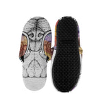 Hipster Pug Print Slippers