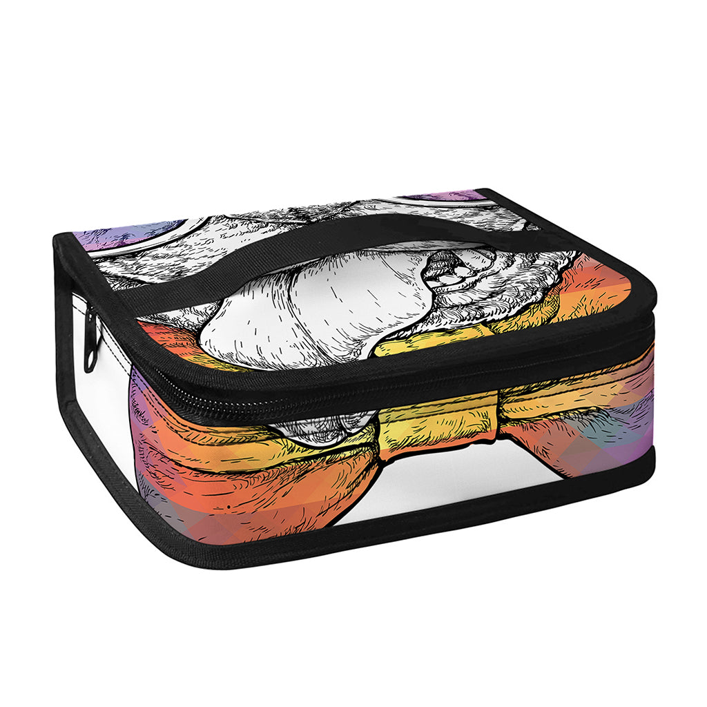 Hipster Pug Print Small Lunch Bag