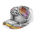 Hipster Pug Print Snapback Cap