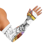 Hipster Pug Print Sun Protection Arm Sleeves