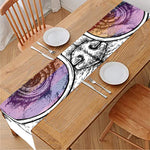 Hipster Pug Print Table Runner