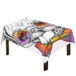 Hipster Pug Print Tablecloth
