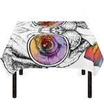 Hipster Pug Print Tablecloth