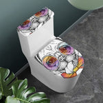 Hipster Pug Print Toilet Lid And Tank Cover Set