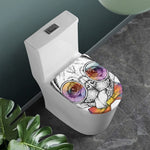 Hipster Pug Print Toilet Lid Cover