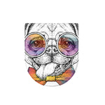 Hipster Pug Print Toilet Lid Cover