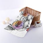 Hipster Pug Print Towel