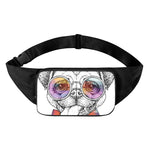 Hipster Pug Print Waist Bag