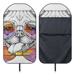 Hipster Pug Print Waterproof Car Seat Cover