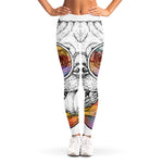 Hipster Pug Print Women's Leggings