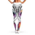 Hipster Pug Print Women's Leggings