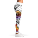 Hipster Pug Print Women's Leggings