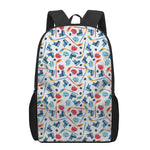 Hockey Equipment Pattern Print 17 Inch Backpack