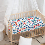 Hockey Equipment Pattern Print Baby Crib Sheet