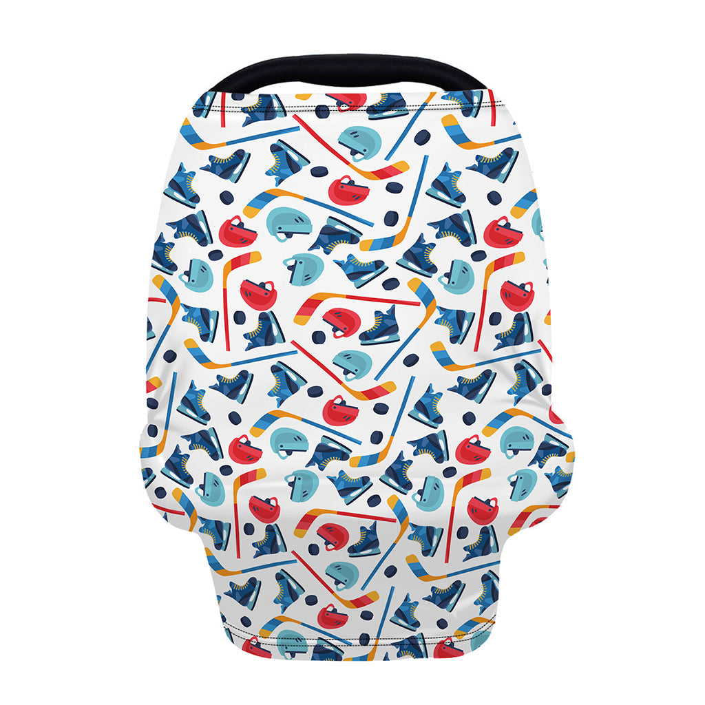 Hockey Equipment Pattern Print Baby Seat Cover