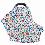 Hockey Equipment Pattern Print Baby Seat Cover