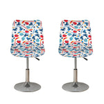 Hockey Equipment Pattern Print Bar Stool Covers