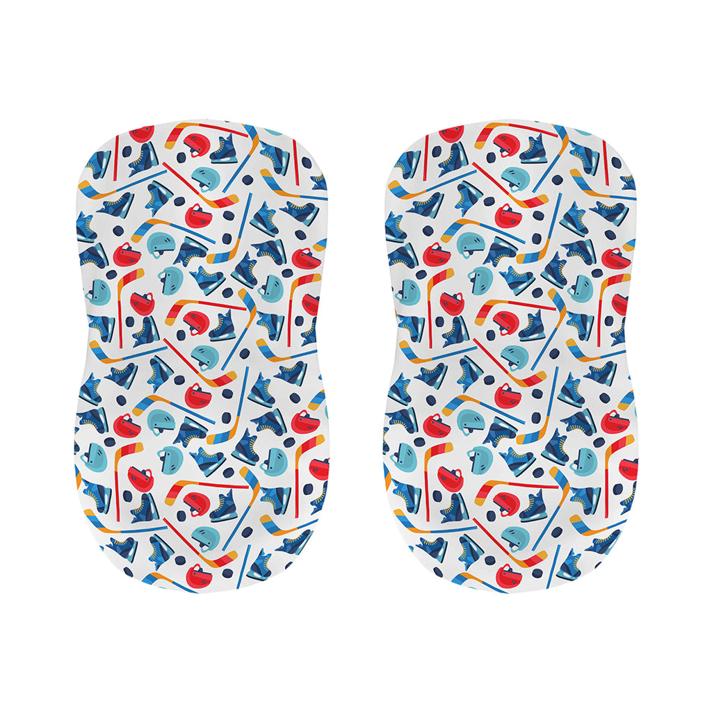 Hockey Equipment Pattern Print Bar Stool Covers