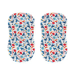 Hockey Equipment Pattern Print Bar Stool Covers