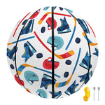 Hockey Equipment Pattern Print Basketball