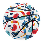 Hockey Equipment Pattern Print Basketball