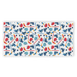 Hockey Equipment Pattern Print Beach Towel
