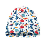 Hockey Equipment Pattern Print Beanie