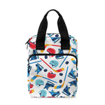 Hockey Equipment Pattern Print Bible Tote Bag