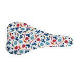 Hockey Equipment Pattern Print Bicycle Seat Cover