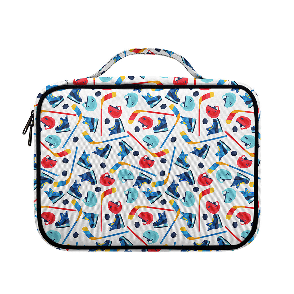 Hockey Equipment Pattern Print Briefcase Bible Bag