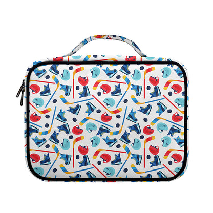 Hockey Equipment Pattern Print Briefcase Bible Bag