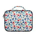 Hockey Equipment Pattern Print Briefcase Bible Bag