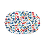 Hockey Equipment Pattern Print Car Side Mirror Covers