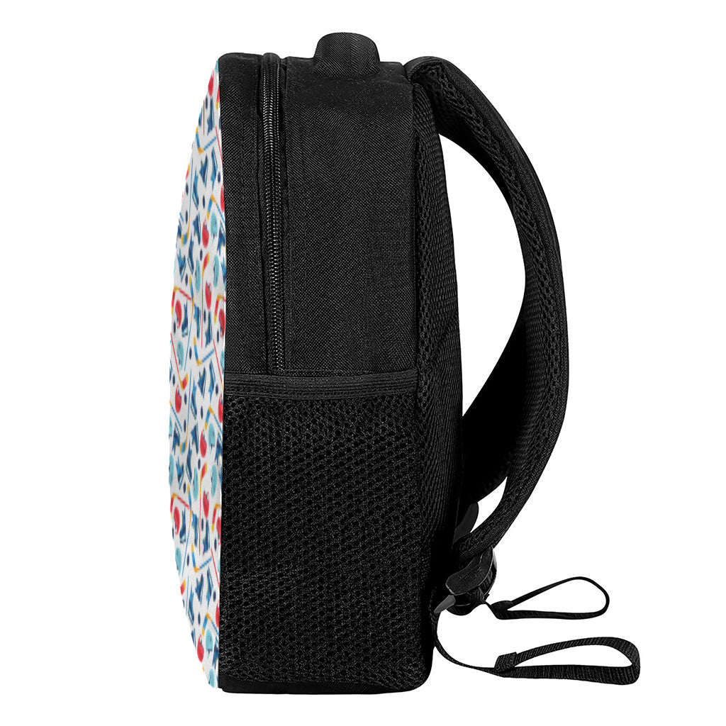Hockey Equipment Pattern Print Casual Backpack