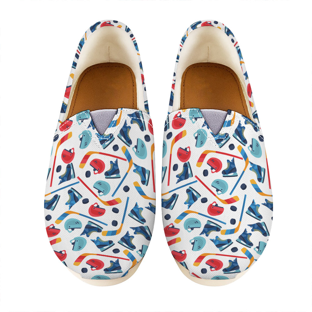Hockey Equipment Pattern Print Casual Shoes