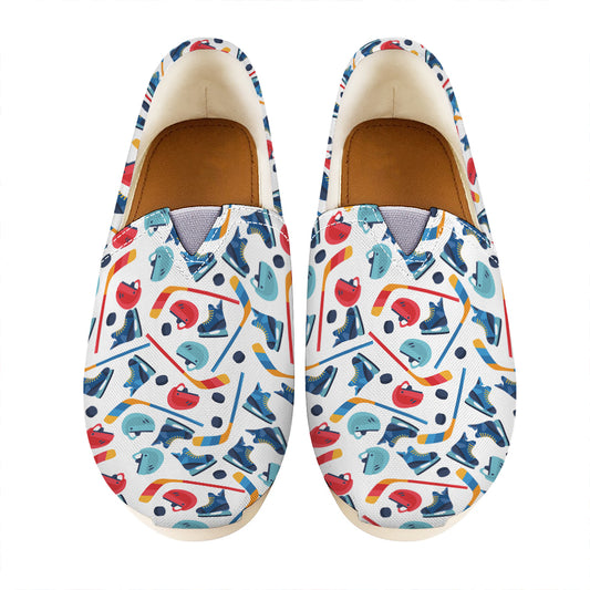 Hockey Equipment Pattern Print Casual Shoes