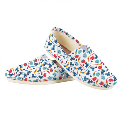 Hockey Equipment Pattern Print Casual Shoes