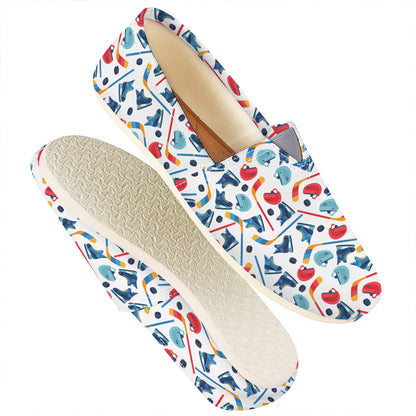 Hockey Equipment Pattern Print Casual Shoes