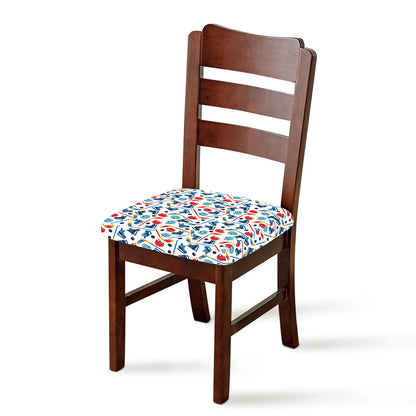 Hockey Equipment Pattern Print Chair Cushion Cover