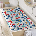Hockey Equipment Pattern Print Changing Pad Cover