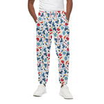 Hockey Equipment Pattern Print Cotton Pants