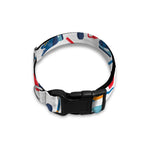 Hockey Equipment Pattern Print Dog Collar