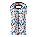 Hockey Equipment Pattern Print Double Neoprene Wine Tote