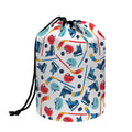 Hockey Equipment Pattern Print Drawstring Makeup Bag