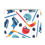 Hockey Equipment Pattern Print Drum Lamp Shade