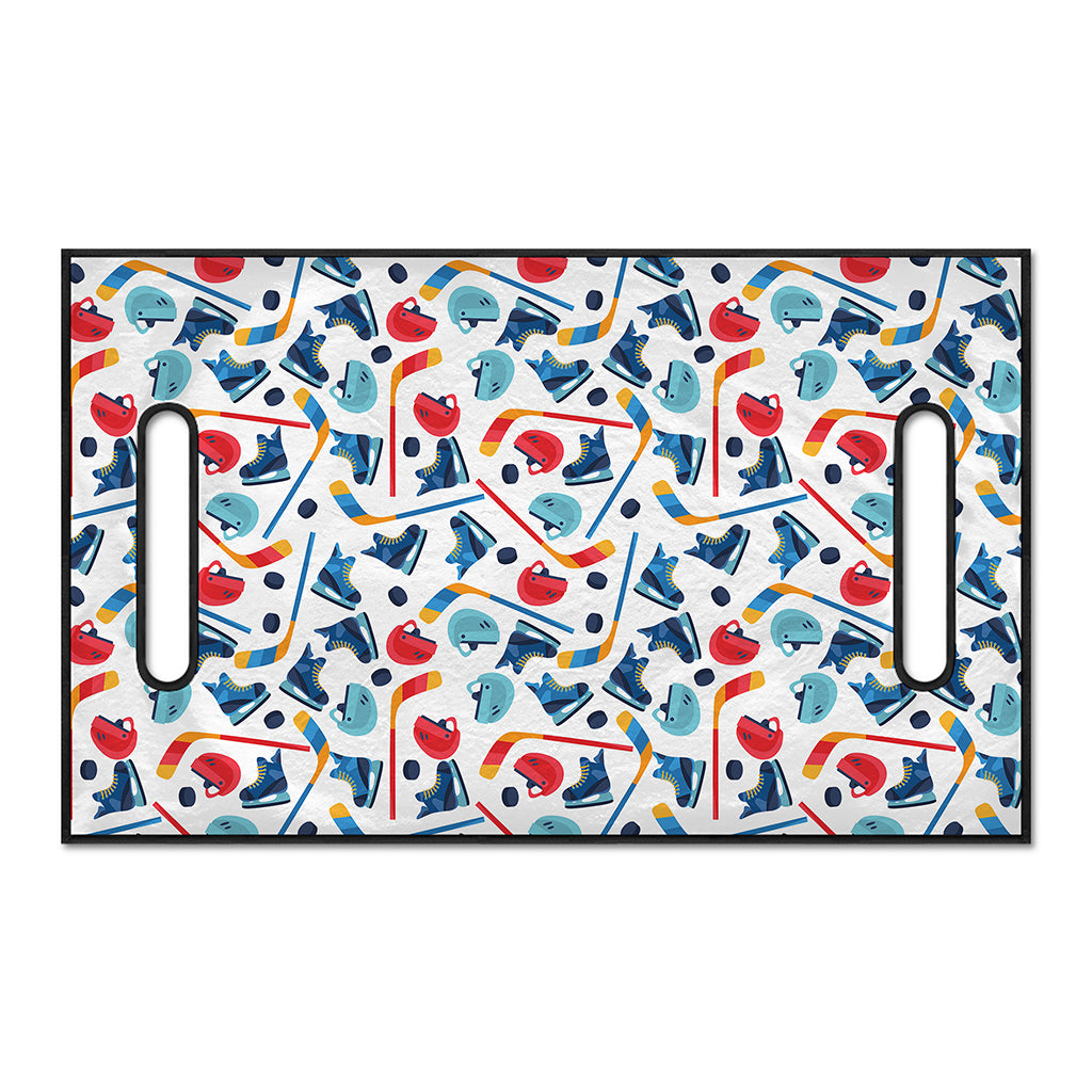Hockey Equipment Pattern Print Golf Cart Seat Cover