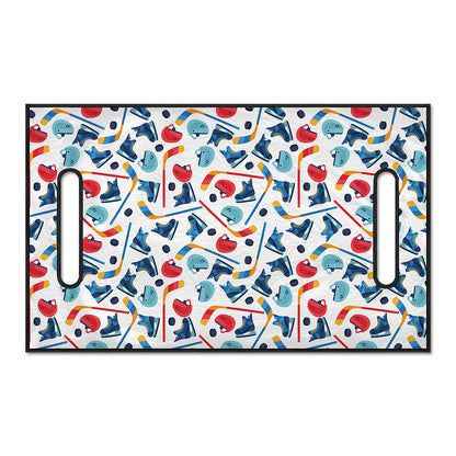 Hockey Equipment Pattern Print Golf Cart Seat Cover