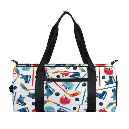 Hockey Equipment Pattern Print Gym Bag