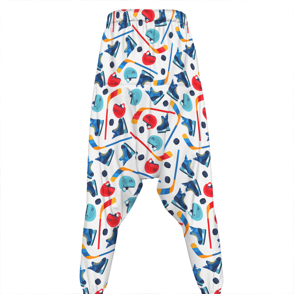 Hockey Equipment Pattern Print Hammer Pants